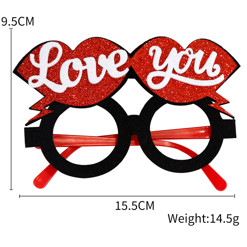 Wholesale Valentine's Day Glasses Party Party Decorations Love Love Party Glasses Photo Props